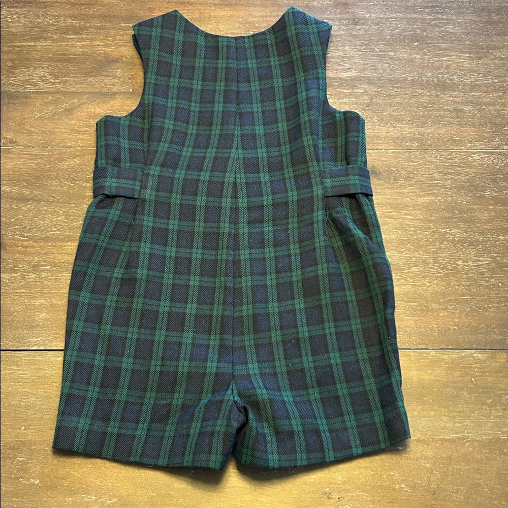 Imp Originals Navy/ Green Plaid One-Piece Jon Jon - Picture 2 of 4